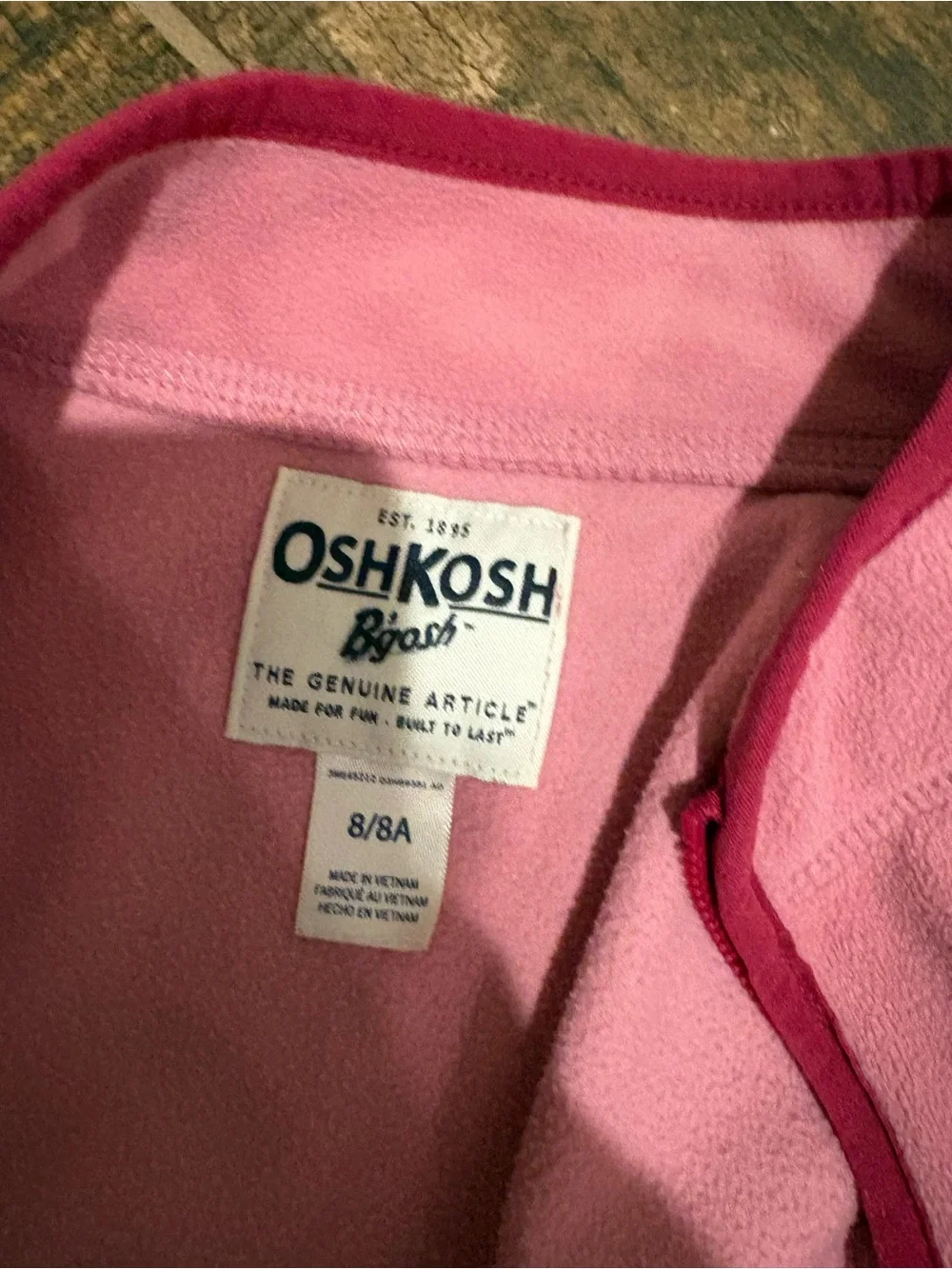 OshKosh B'gosh Pink Two-Tone Heart Fleece Jacket
